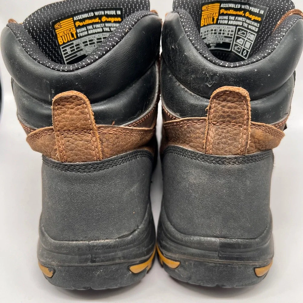 KEEN Utility Mt Vernon Waterproof Dry Work Boots Mens 10 Brown Leather 1014600